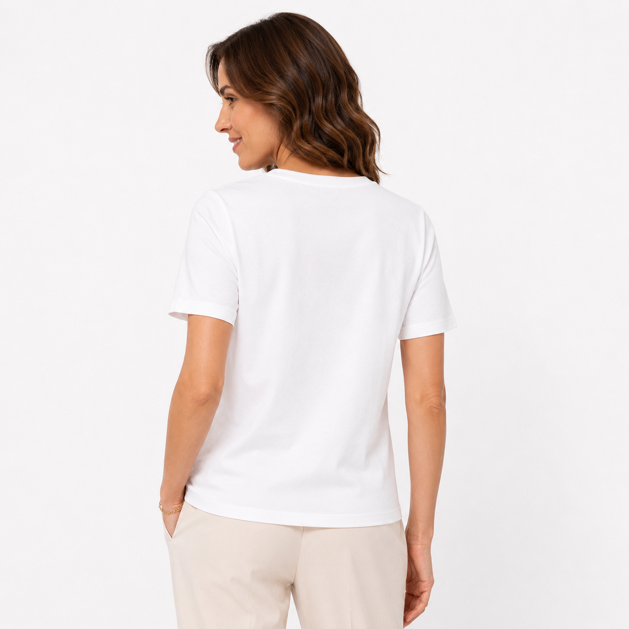 Tricou s.Oliver alb cu imprimeu grafic frontal