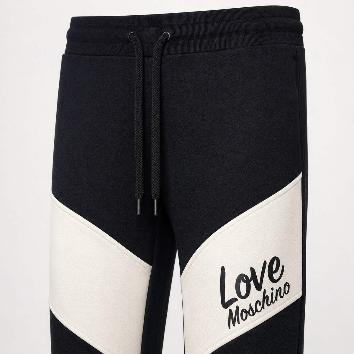 Pantaloni trening Love Moschino cu panouri contrastante și logo