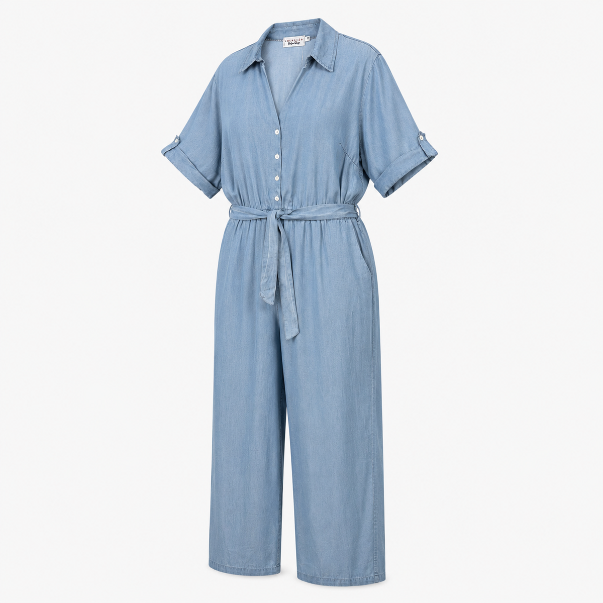 Salopetă LolaLiza albastru deschis wide leg