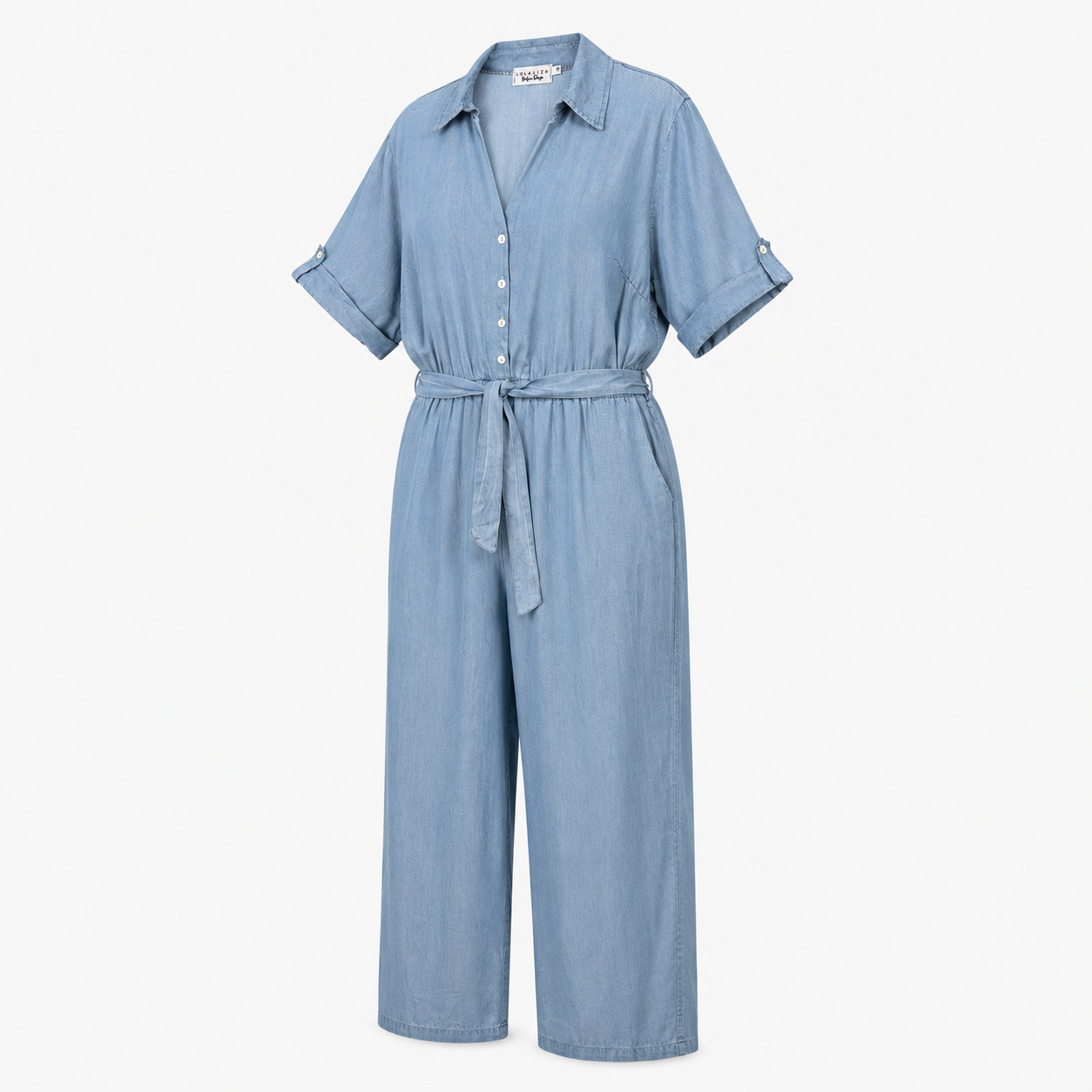 Salopetă LolaLiza albastru deschis wide leg