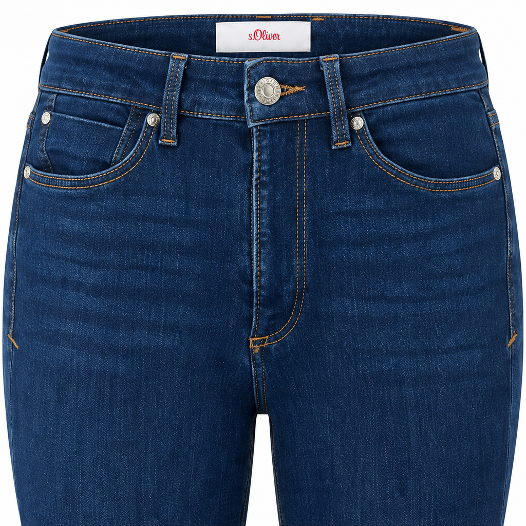 Blugi s.Oliver Izabell Bi-Stretch albastru închis High Rise Skinny