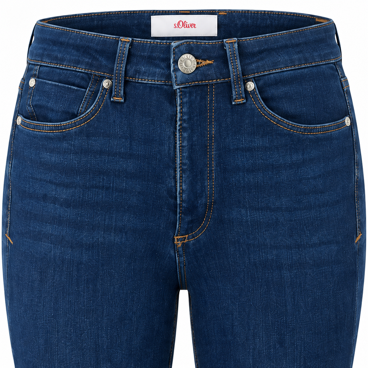 Blugi s.Oliver Izabell Bi-Stretch albastru închis High Rise Skinny