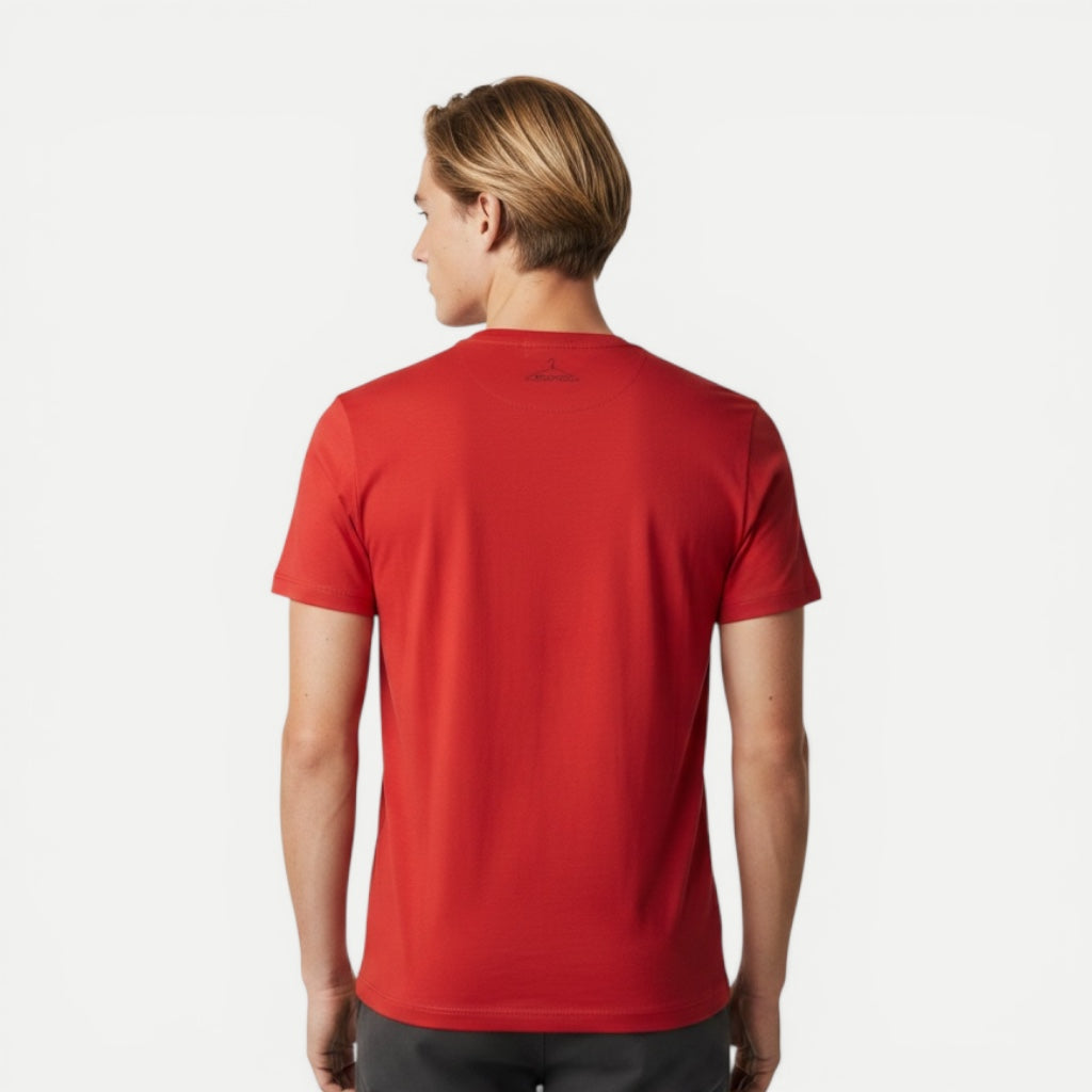 Tricou Antony Morato roșu cu imprimeu papagal