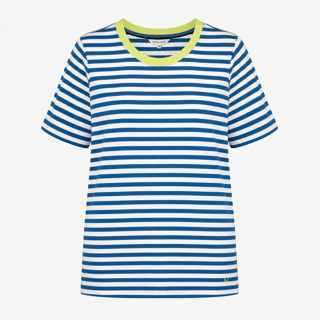 Tricou Triangle by s.Oliver albastru cu dungi