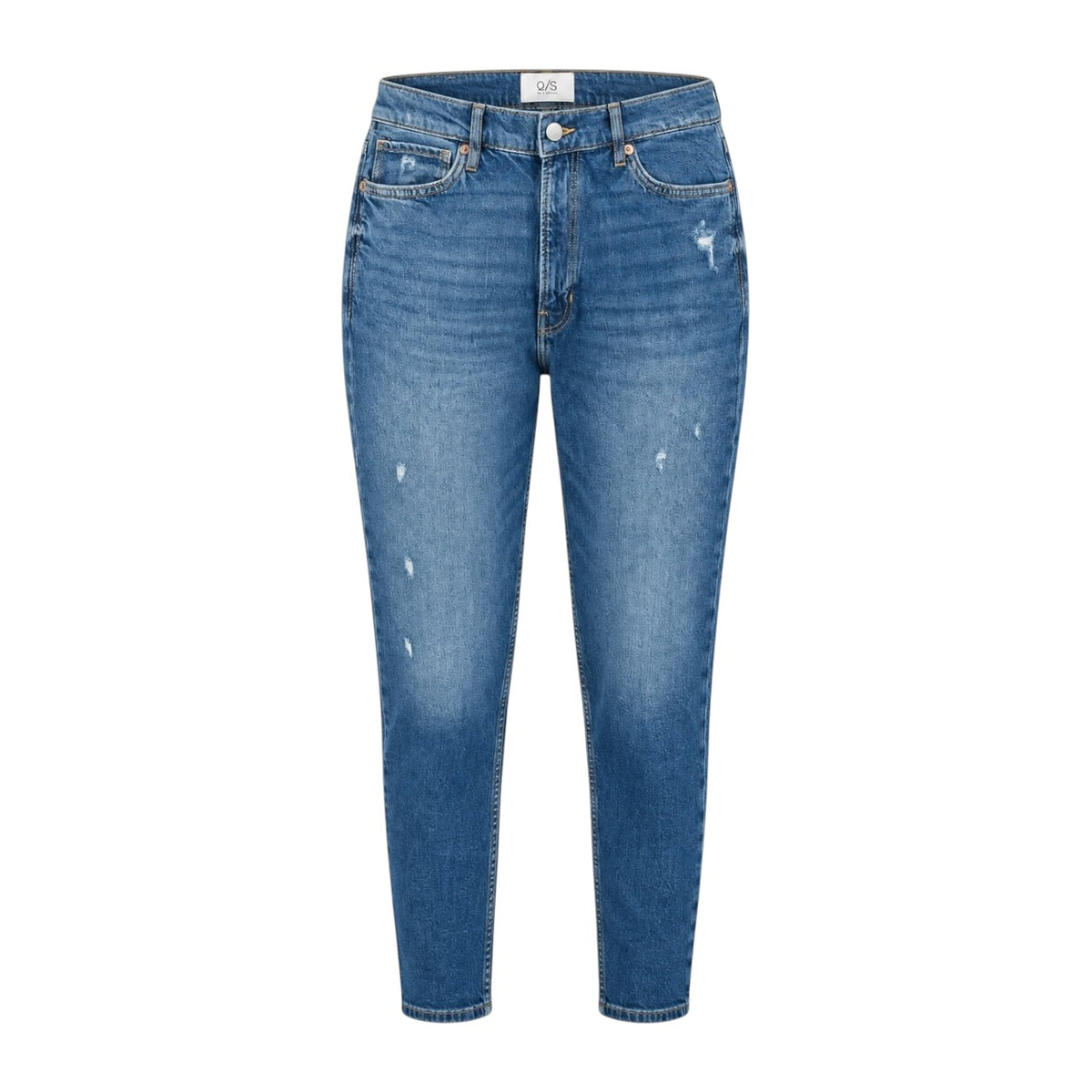 Blugi Q/S by s.Oliver Slim Mom albaștri high rise ankle