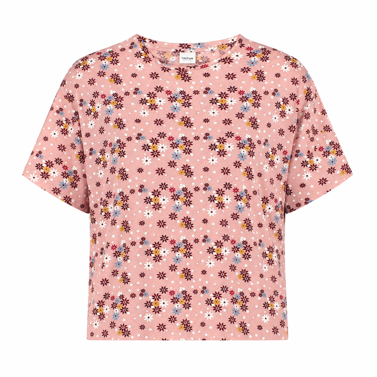 Tricou Taifun roz cu imprimeu floral
