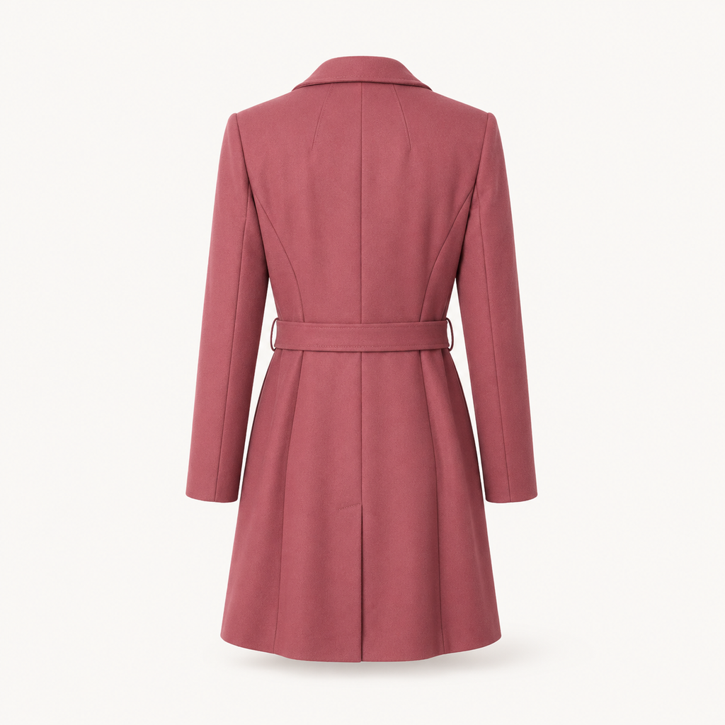 Palton Ted Baker Langley roz cu cordon