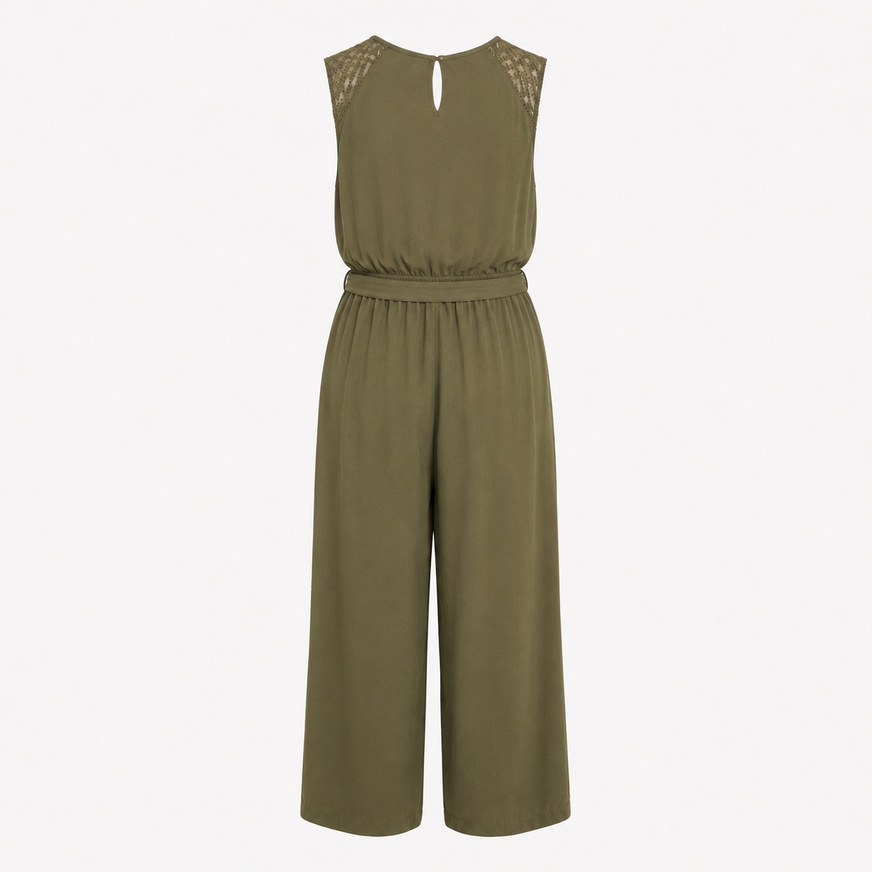 Salopetă Object verde olive wide leg