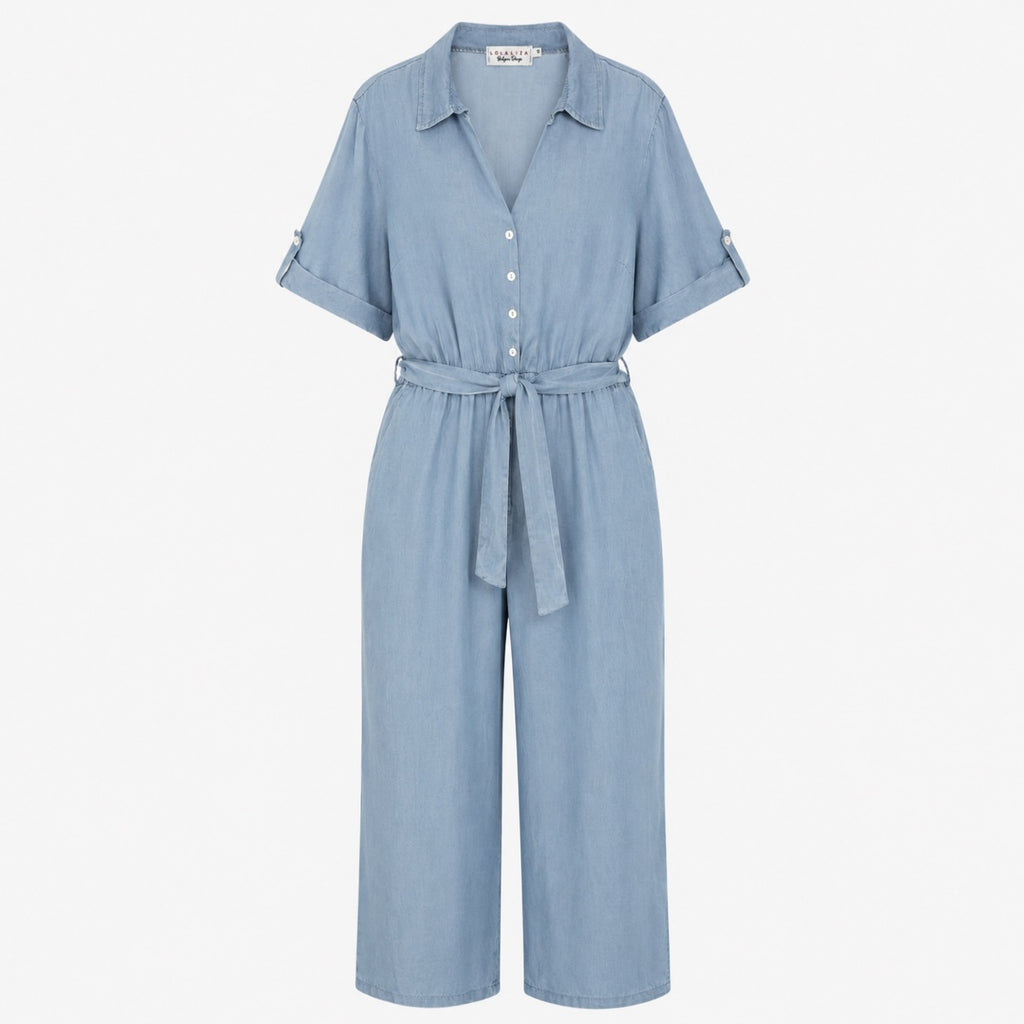 Salopetă LolaLiza albastru deschis wide leg