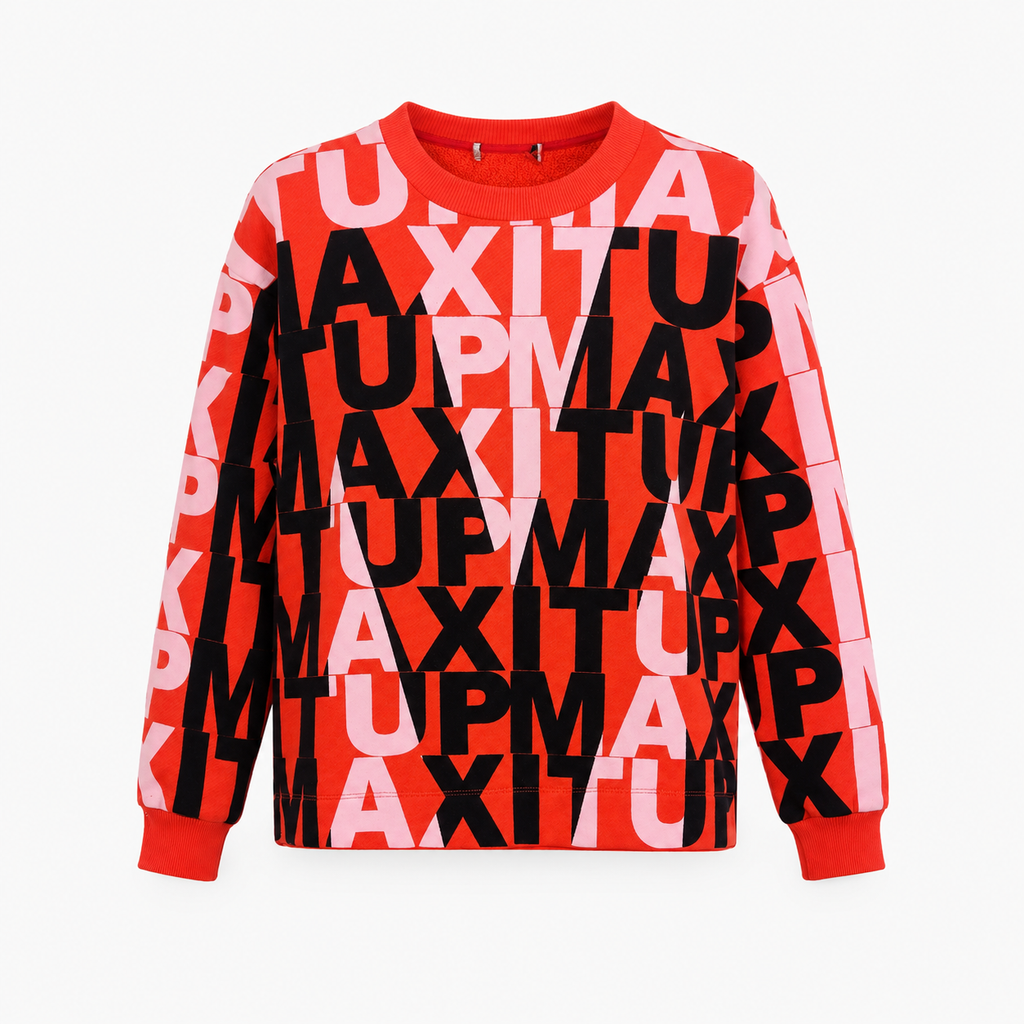 Hanorac MAX&Co. Max It Up cu imprimeu logo all-over