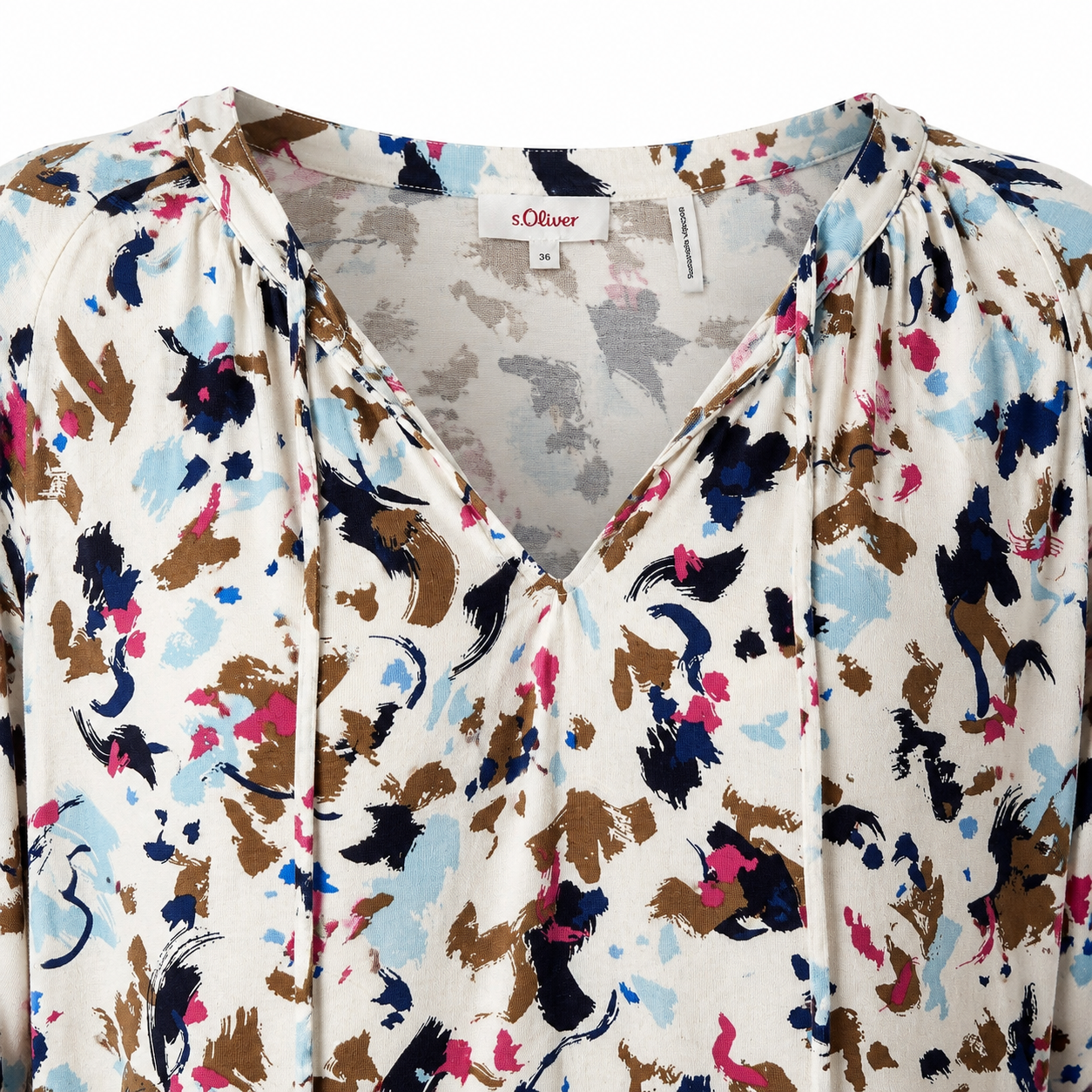 Bluză s.Oliver cu imprimeu abstract multicolor