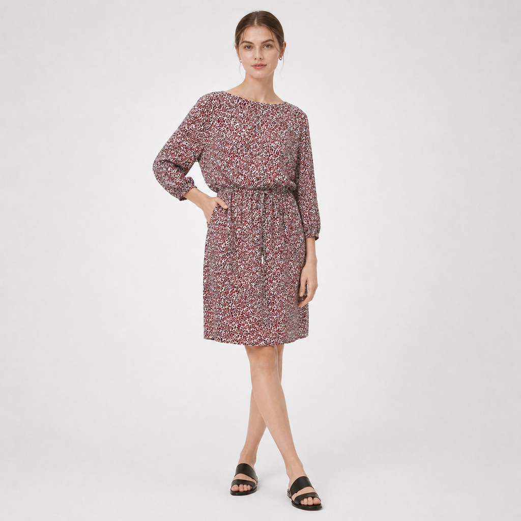 Rochie s.Oliver Black Label cu imprimeu abstract roșu