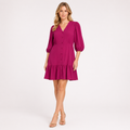 Rochie LolaLiza mov fuchsia cu nasturi
