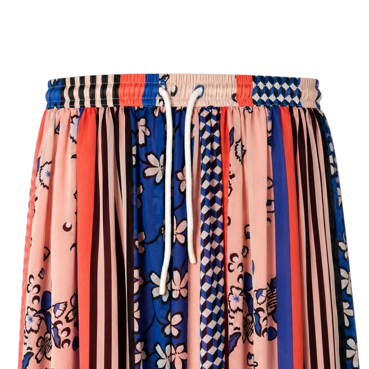 Fustă midi Marc O'Polo Denim multicoloră cu imprimeu mixt