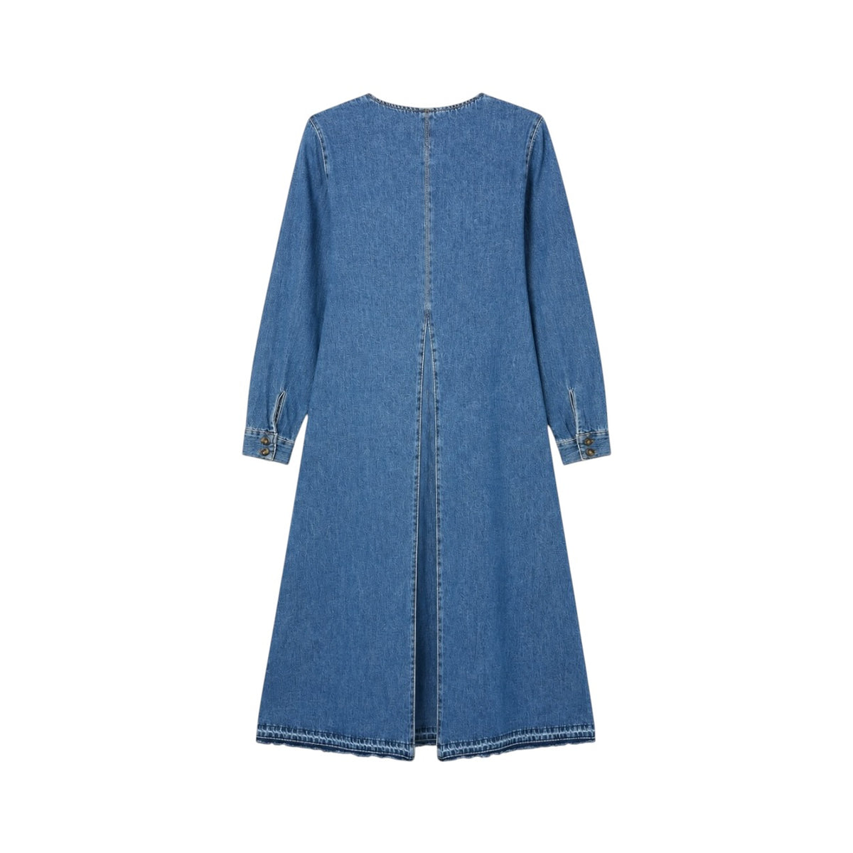 Rochie lungă Zara din denim cu decolteu în V