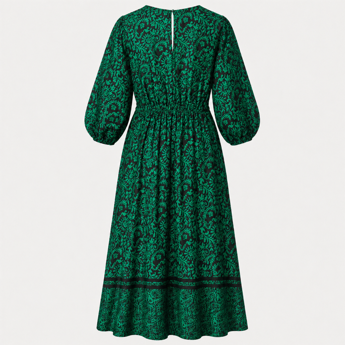 Rochie Friends Like These verde cu imprimeu floral