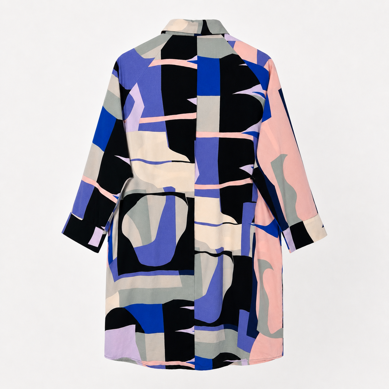 Rochie tip cămașă Monki oversized cu imprimeu abstract