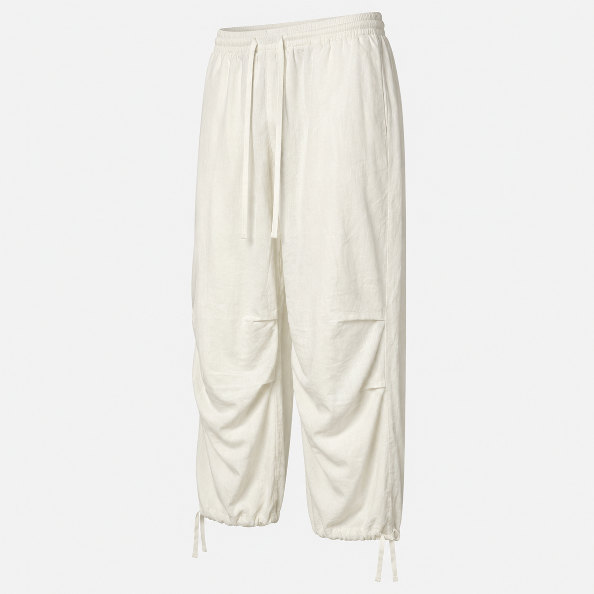 Pantaloni Yourturn parachute albi
