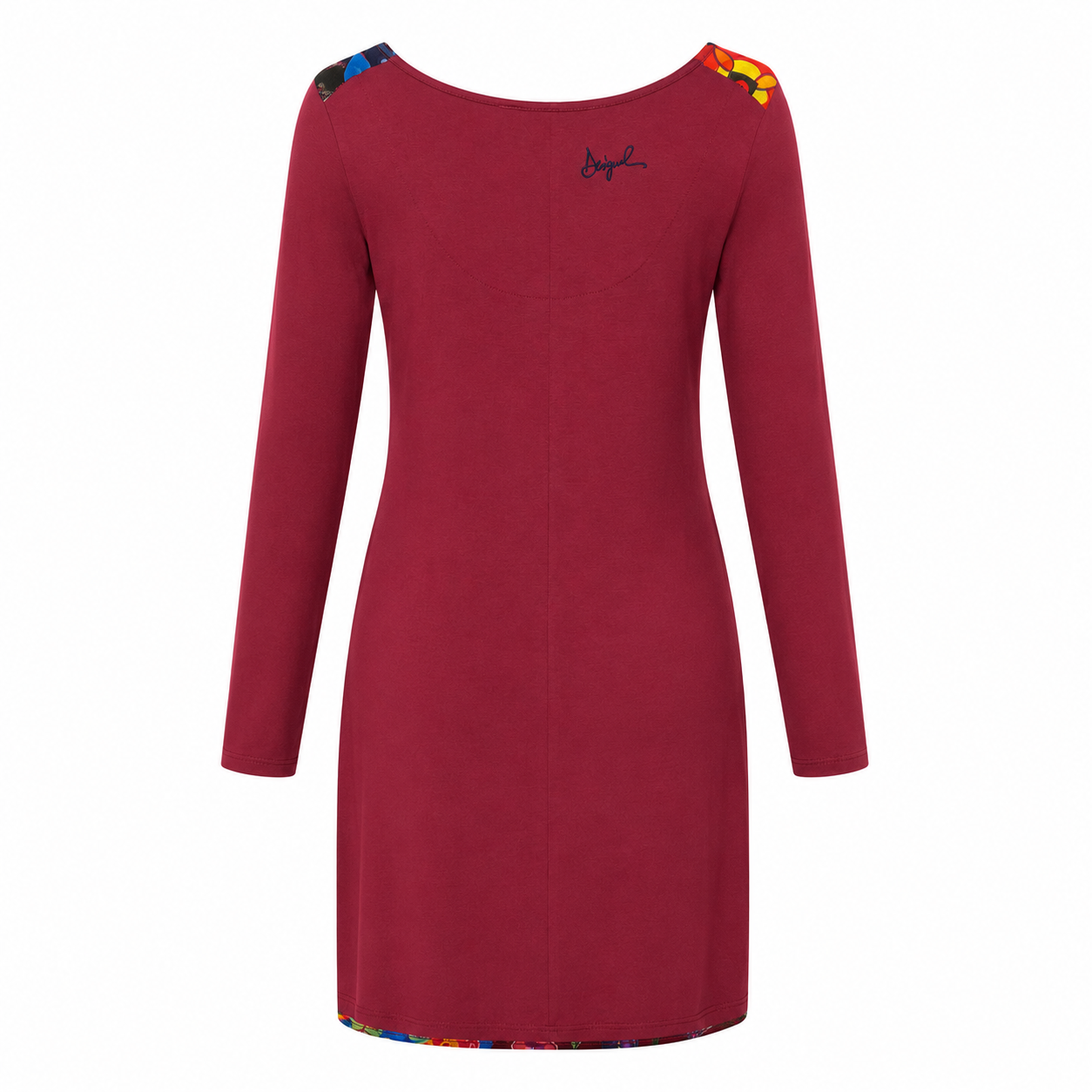 Rochie Desigual vișinie cu imprimeu floral