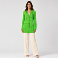 Cardigan Stizzoli verde cu nasturi bijuterie