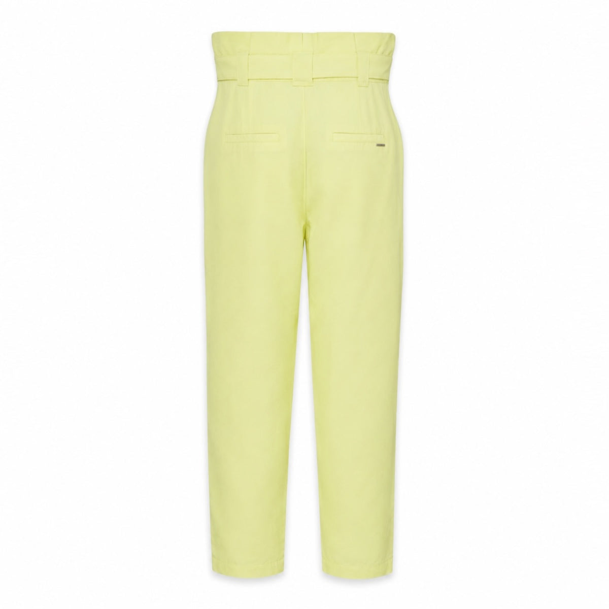 Pantaloni Comma galben pal paperbag cu cordon