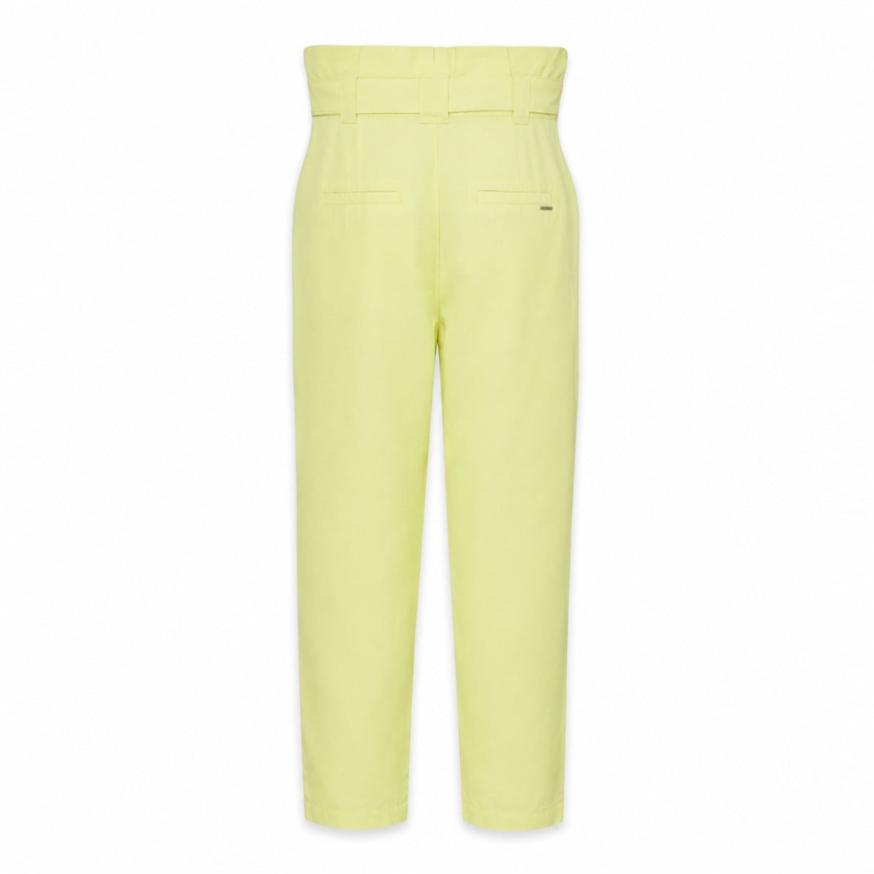 Pantaloni Comma galben pal paperbag cu cordon