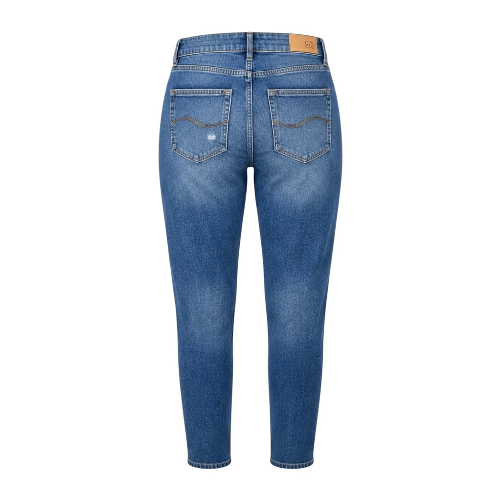 Blugi Q/S by s.Oliver Slim Mom albaștri high rise ankle