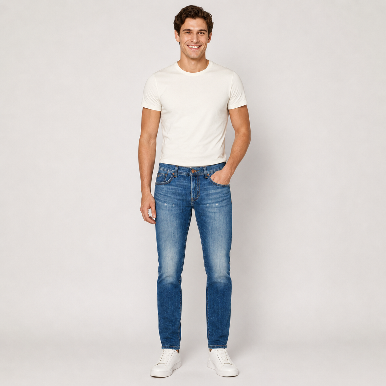 Blugi Armani Exchange slim fit albaștri