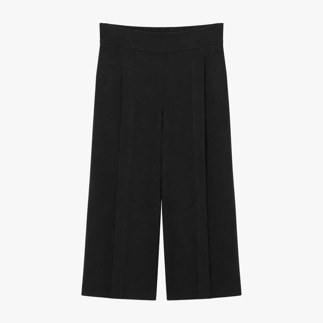 Pantaloni Zara Basic negri culotte cu pense