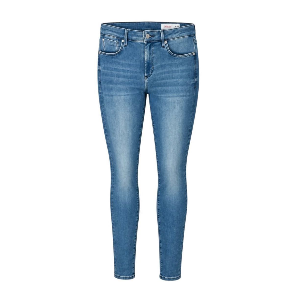 Blugi s.Oliver Izabell albastru deschis skinny mid rise