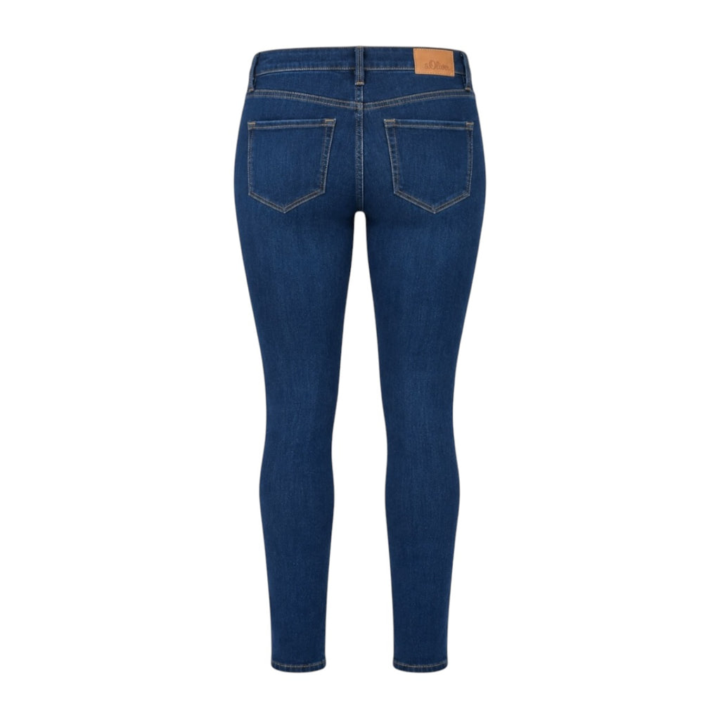 Blugi s.Oliver Izabell Bi-Stretch albastru închis skinny mid rise