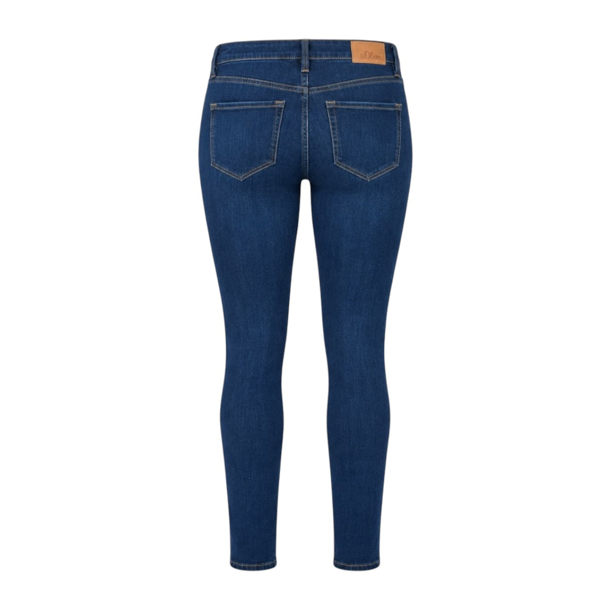 Blugi s.Oliver Izabell Bi-Stretch albastru închis skinny mid rise