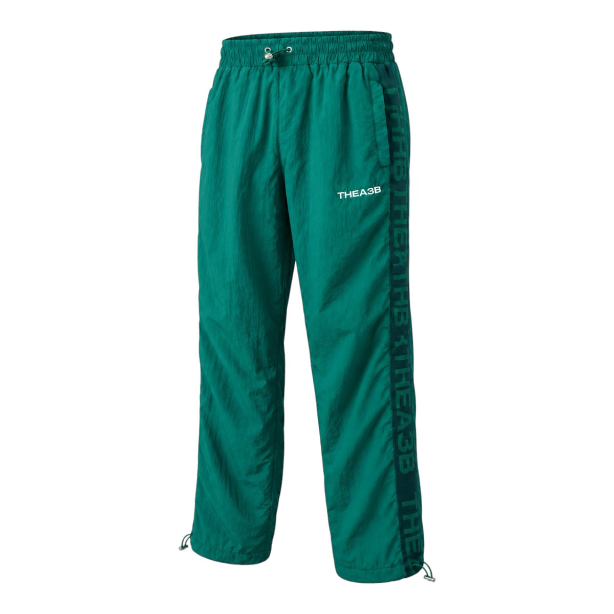 Pantaloni sport A3B verzi cu bandă laterală