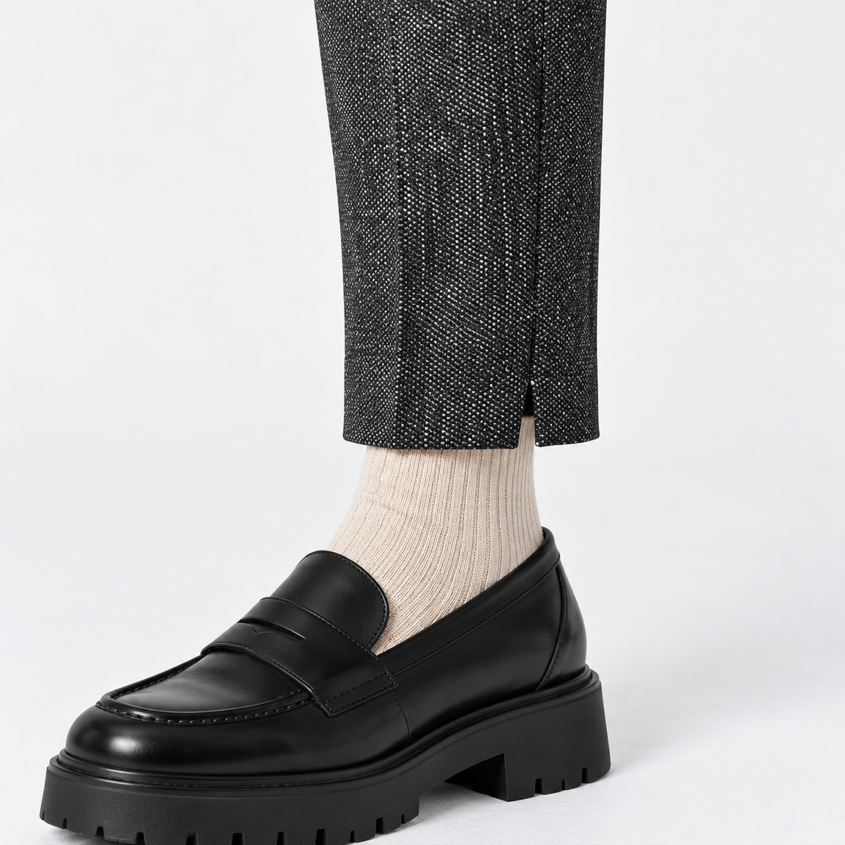 Pantaloni s.Oliver RITA Chino gri antracit melanj
