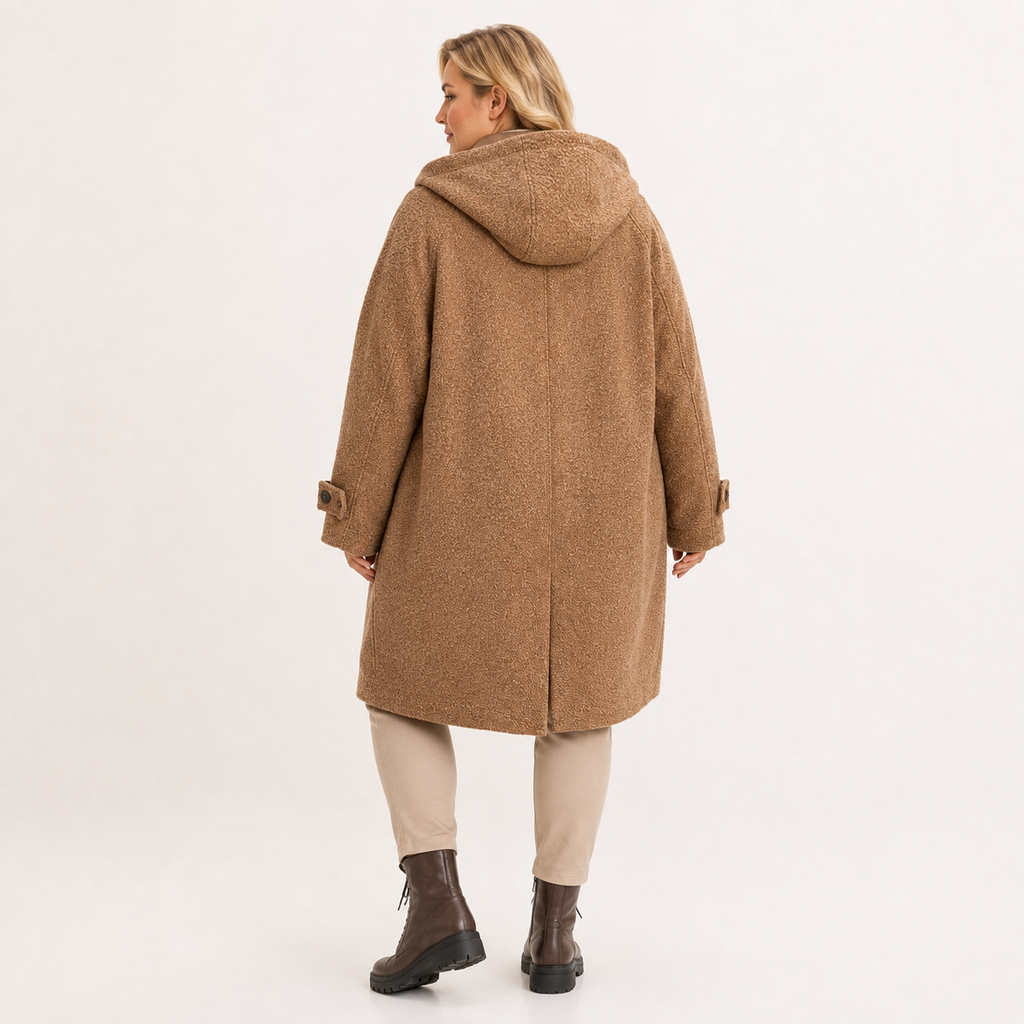 Palton Tom Tailor Fabric Mix cu glugă și inserție matlasată