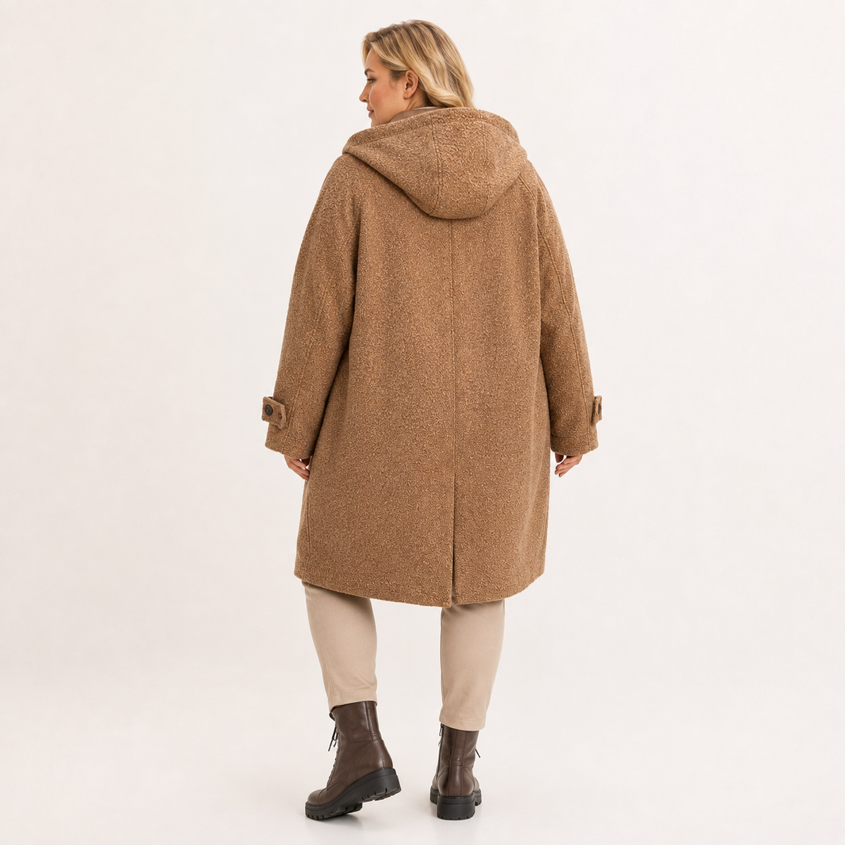 Palton Tom Tailor Fabric Mix cu glugă și inserție matlasată