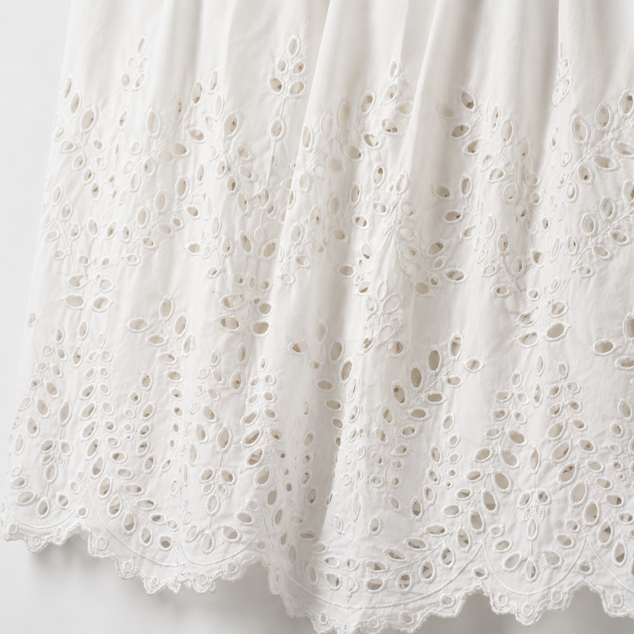 Fustă Isabel Marant Étoile albă cu broderie perforată