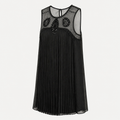 Rochie neagră Vero Moda plisată cu aplicații