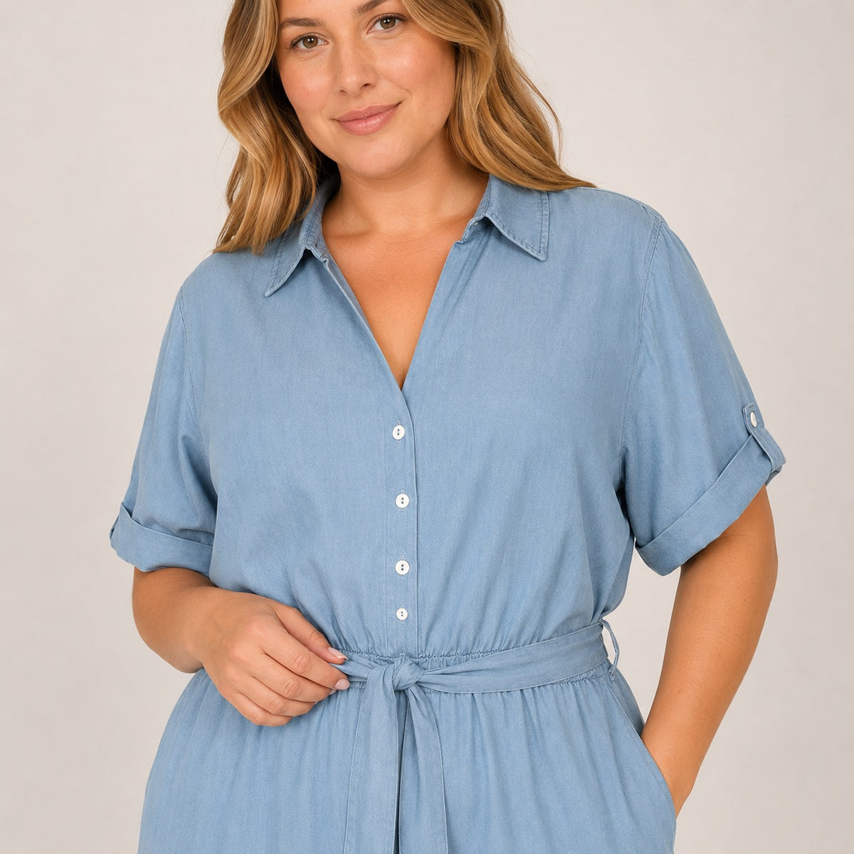 Salopetă LolaLiza albastru deschis wide leg