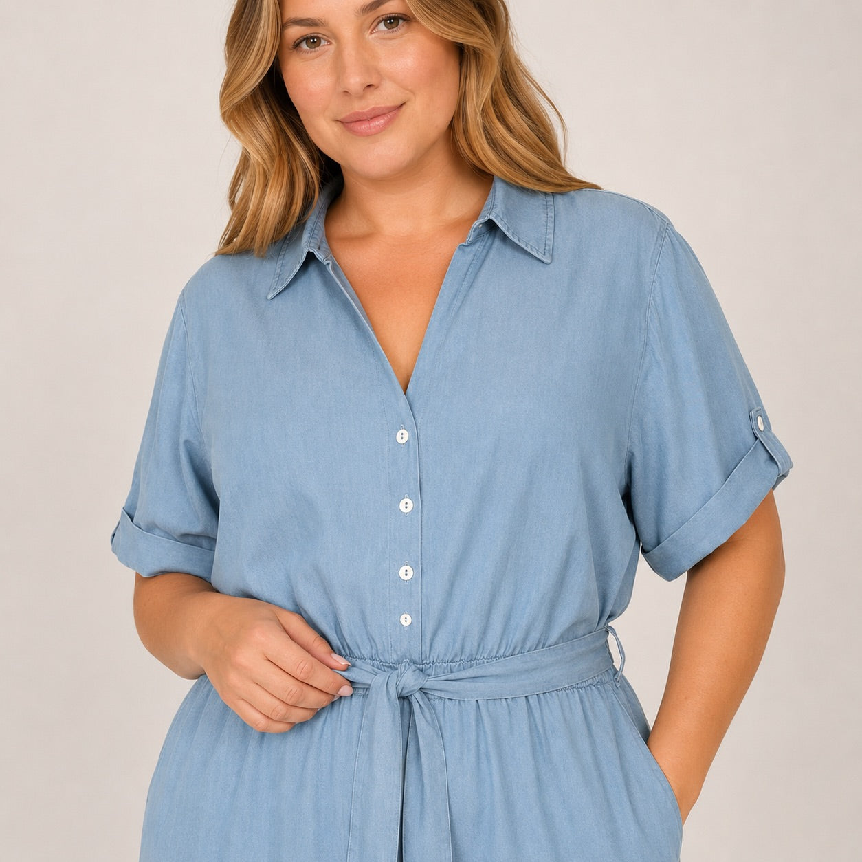 Salopetă LolaLiza albastru deschis wide leg
