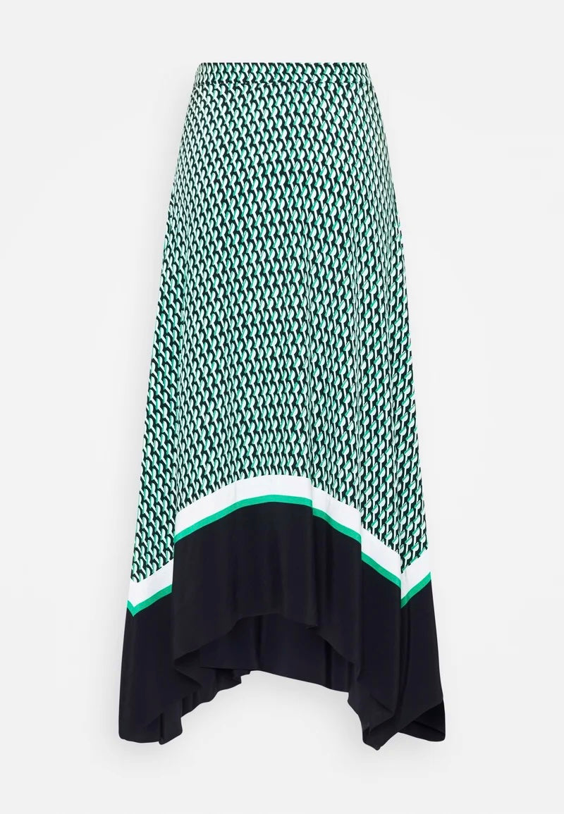 Fustă Tommy Hilfiger asimetrică cu imprimeu geometric