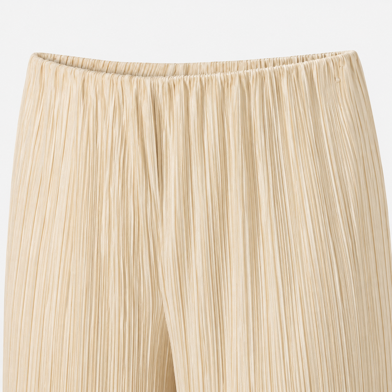 Pantaloni s.Oliver crem plisați wide leg