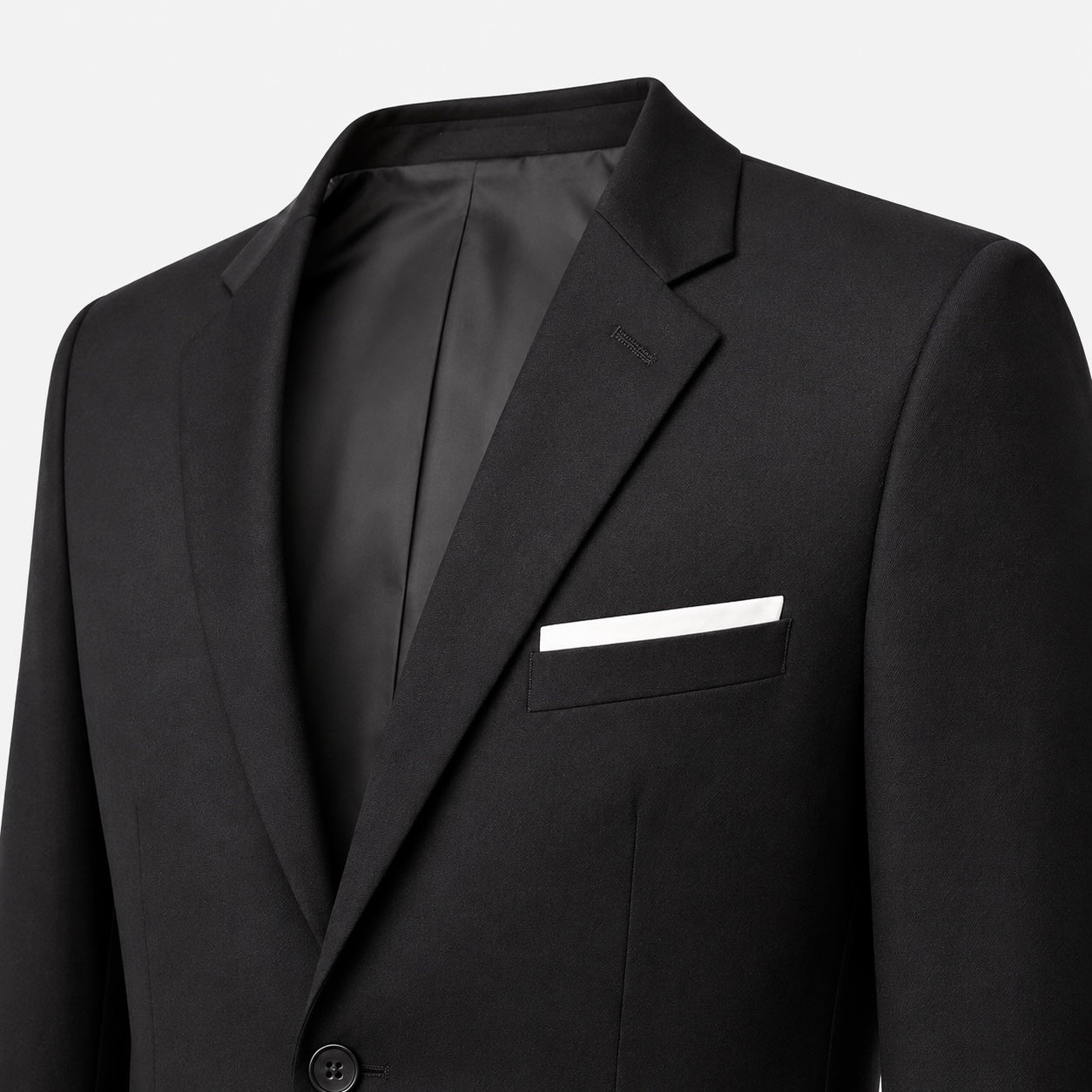 Sacou H&M Slim Fit negru cu lână