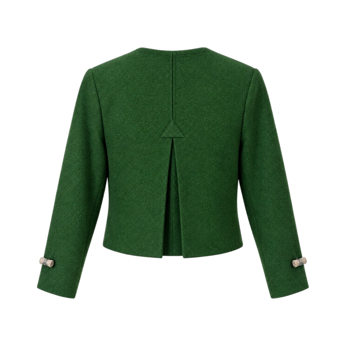 Costum Mothwurf Austrian Couture verde din lână și angora, sacou și fustă