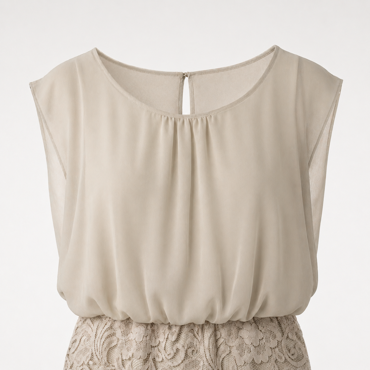 Set rochie din dantelă și cardigan Comma bej