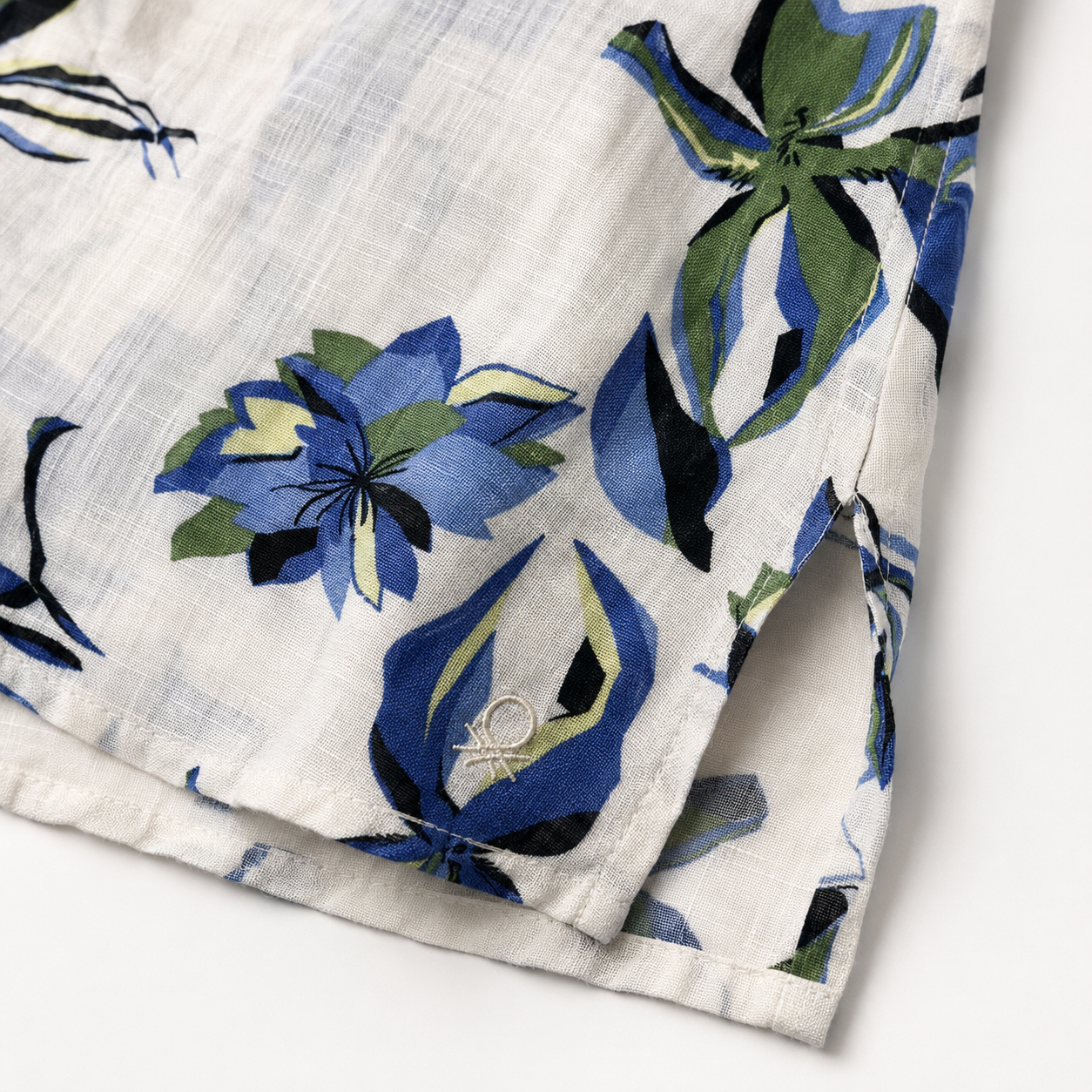Set United Colors of Benetton Pure Linen cu imprimeu floral