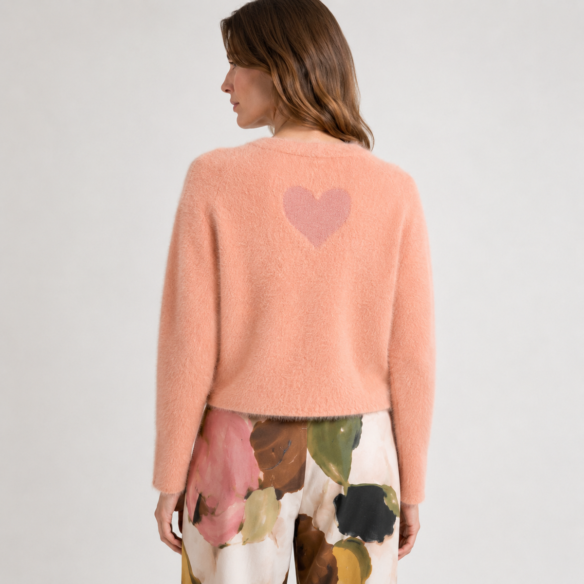 Pulover Twinset Simona Barbieri pufos cu inimă la spate