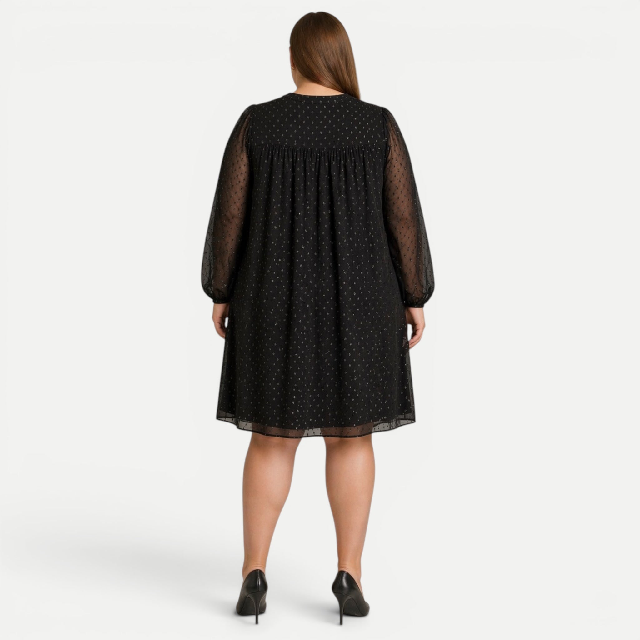 Rochie s.Oliver neagră cu buline fine