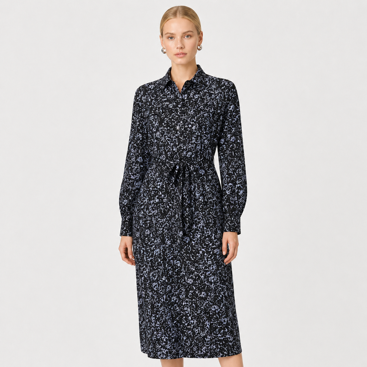 Rochie cămașă QS by s.Oliver cu imprimeu abstract