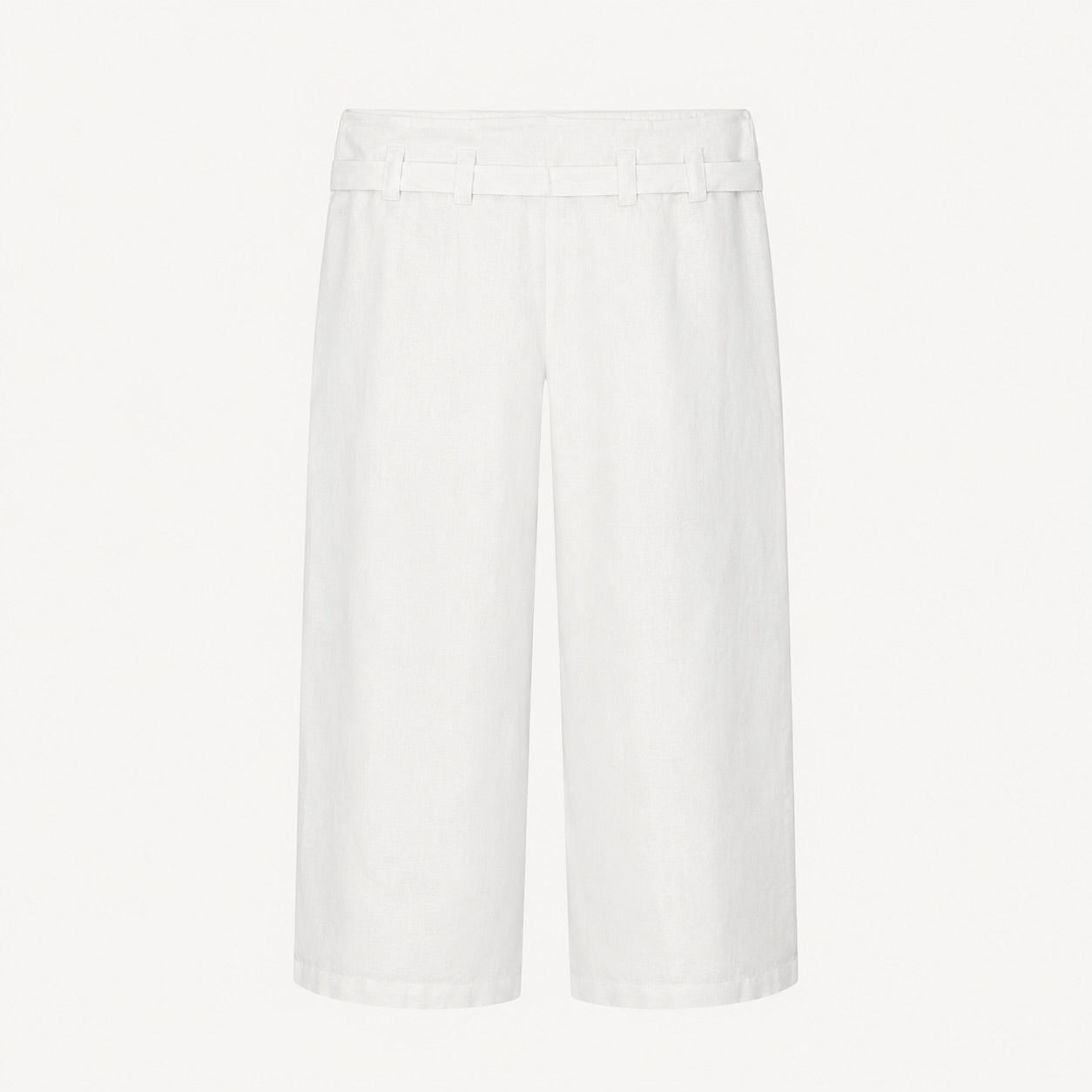 Pantaloni Street One albi din in cu cordon